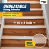 THUNDER GRIP 40"x4" Clear Non-Slip Stair Treads for Wooden Steps