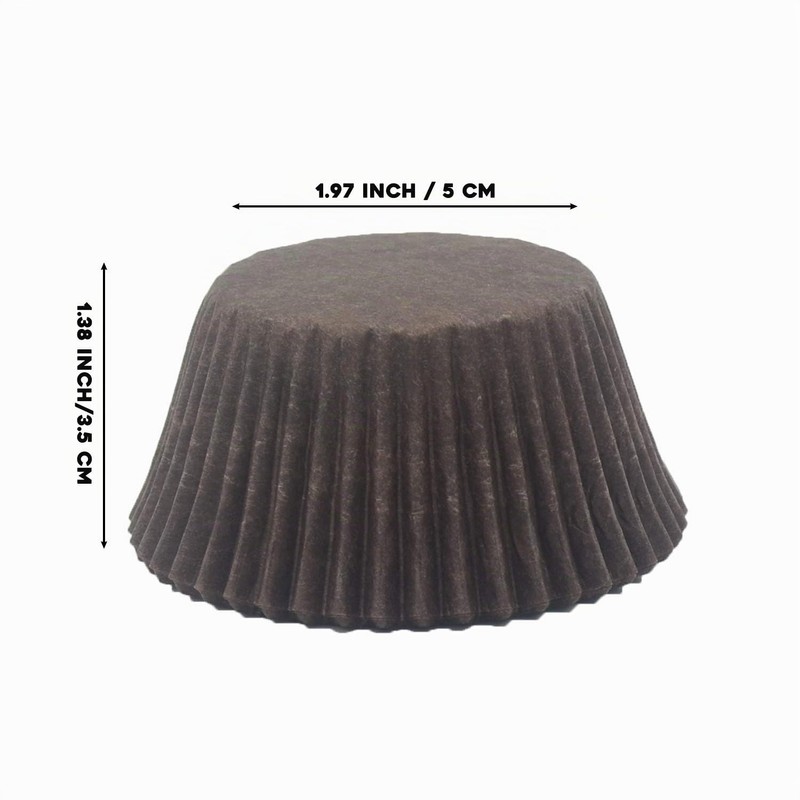 Mombake Premium Coffee Greaseproof Cupcake Liners Muffin Paper Baking Cups