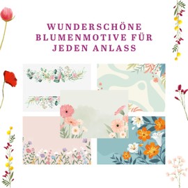 Design Paper A6 Sag's with Flowers with Hand Lettering Basic Course: 75 Writing Papers (DIN A6, 220 g/m²), in 25 Designs, 16 Pages Basic Hand Lettering Course, Softcover