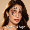 Zebra Face Tattoo, Temporary Tattoo, Zebra Costume for Halloween, Carnival