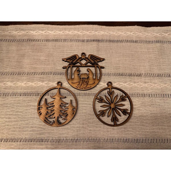 Custom Made Wooden Christmas Ornaments