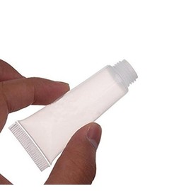 20Pcs 5ml/5g/0.17oz Small Empty Refillable Clear Plastic Travel Soft Tubes Cosmetic Sample Packing Vial Container Bottles For Shampoo Shower Gel Facial Cleanser Lotion