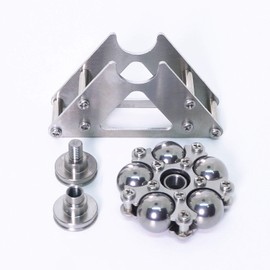 DMaos Ferris Wheel Fidget Spinner, Desk Toys Spin with Stand, Metal Stainless Steel Smooth Stable Bearing EDC, High Speed Silver, Premium Gift Figit Toy for Adults - 5 Balls