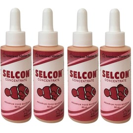 Selcon American marine Aquarium Fish Food (4 Small Bottles = 240mL Total)