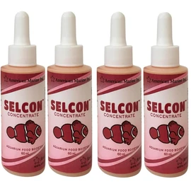 Selcon American marine Aquarium Fish Food (4 Small Bottles = 240mL Total)