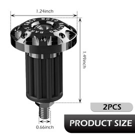 DACIRTY 2 PCS Motorcycle Bar End Plug, Wear and Scratch Resistant CNC Alloy Handlebar Balance Plugs, Universal Fit for Most 16-18mm I.D. Off-Road Motorcycle Scooter Handlebars (Black)