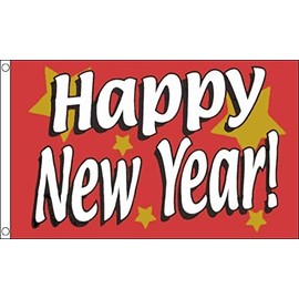 Happy New Year Small Flag 3ft x 2ft