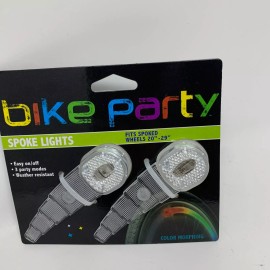 Bike Party Multicolor Spoke Light Set, Clear