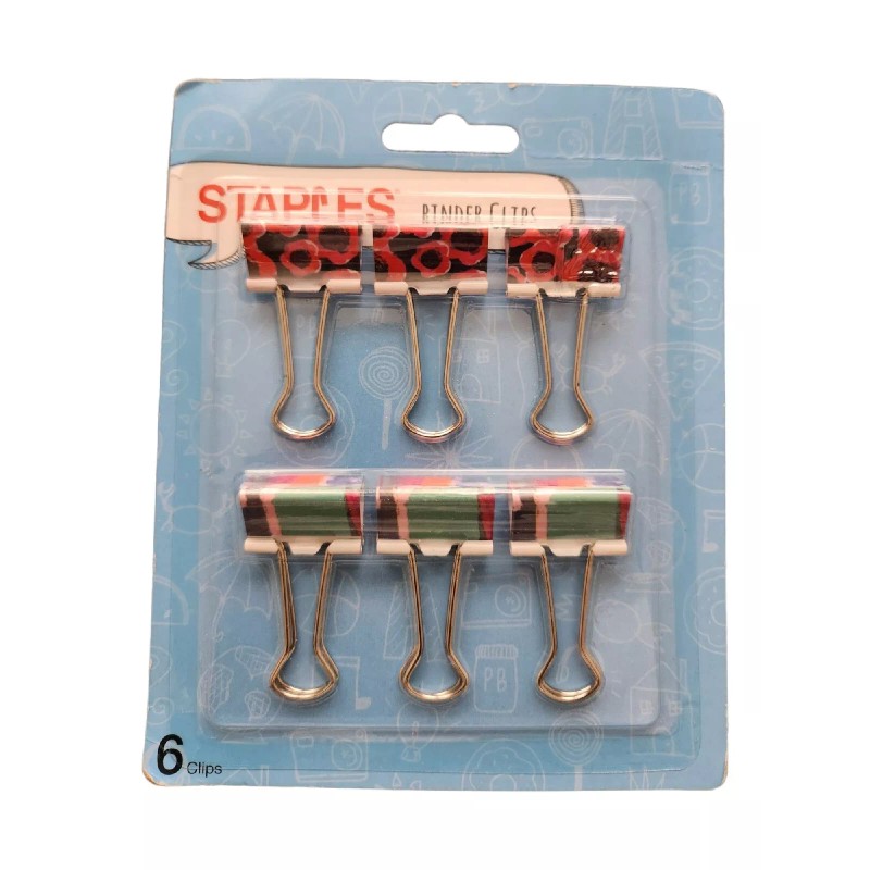 Staples Binder Clips 6 Clips