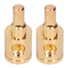 2pcs 0GA Wire Reducer Terminal Connector Pure Copper Gold Plated
