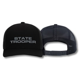 13FA State Trooper Adjustable Mesh Back Cap | Durable Snapback Hat | Breathable Fast Dry Comfort