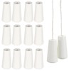 DECHOUS 12Pcs Window Blind Wood Cord Pulls: White Decorative Shade