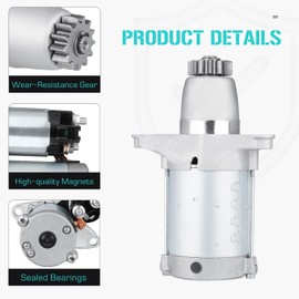 17825 Starter Motor for Lexus/Toyota Camry Highlander RAV4 Sienna Solara Venza/Scion TC XB 2.4L 2.7L 3.0L 3.3L 3.5L 2004-2018, Replace for 410-52205 228000-9901 428000-4100 428000-1080 428000-1840