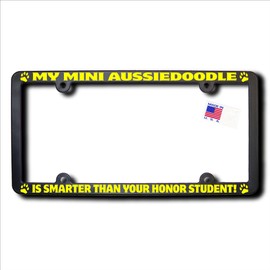 James E. Reid Design My Mini AUSSIEDOODLE is Smarter Frame w/Reflective Yellow Text