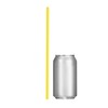 Paper Wrapped Plastic Drinking Straws (10" x 0.28") (250, Yellow)