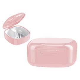 GmeDhc Braces Box with Strainer, Portable Denture Box Cover, Invisible Braces Storage Box, Prosthesis Box, for Holder, Cleaning Box