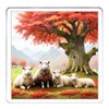 Sheep Coaster Set. 4 different Sheep Pictures on 10cm x