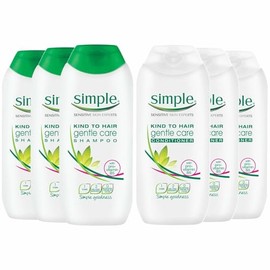 Simple Kind to Hair Shampoo+ Conditioner Set 3x200ml Daily Gentle Hair Care
