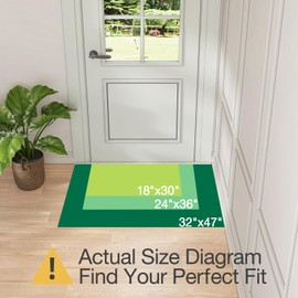 LUMI Retro Thin Door Mat, 18"x30" Washable Indoor Doormat, Non Slip Absorbent Entrance Rug, Welcome Mats Entryway Rug Doormats for Front Door Kitchen Patio, Beige