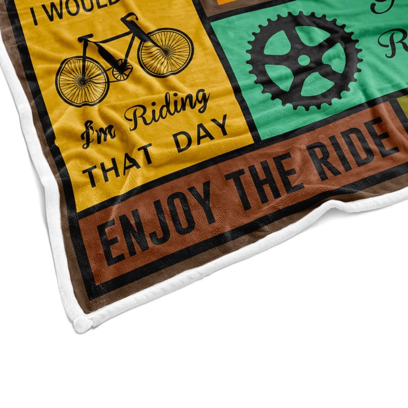 Bike Throw Blankets, Mountain Biking Bicycle Cozy Warm Bed Couch
