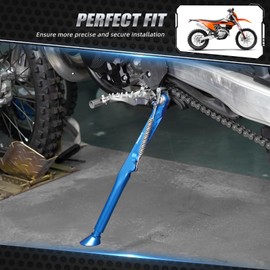 NICECNC Blue 2-Level Adjustable Side Stand Kickstand Compatible with Husqvarna 125-450 FX TX 2023-24 150-501 TE FE 2024,Compatible with KTM 125-450 XC XCF 2023-24 150-500 EXC XCF-W 2024,See Fitment