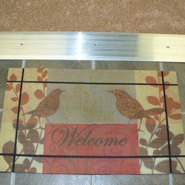 M-D Building Products 68627 Sturdy Aluminum Commercial Fluted Saddle Threshold, Mill Finish: Stylish Doorway Transition Draft Protection (36 in L X 1/4 in W X 6 in H)