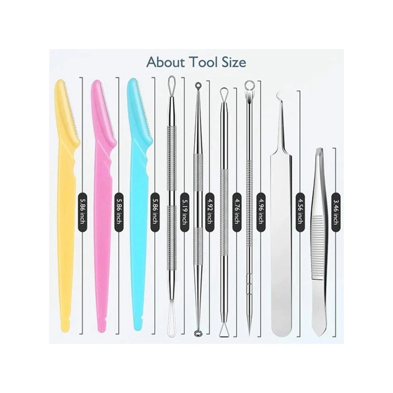 Unbranded Blackhead Remover Tool Kit with Diagonal Tweezers - Pimple