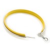 60mm D/Yellow Enamel Hoop Earrings/Silver Tone/Large