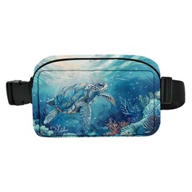 Sea turtle Fanny Pack for Women Belt Bag Fashion Waist Bags with Adjustable Strap Waist Pack Traveling Waist Pouch Running Hiking Workout