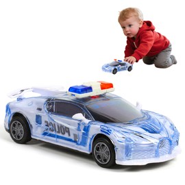 Quorlis Police Car Toy with Lights & Sounds – 1:36 Scale Police Car for Boys and Girls Age 3+, Toy Cars with Pull Back Action, Gift for Birthday or Christmas