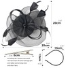 BUDUBIBI Fascinator Hat for Women, Mesh Veil Flower Feather Headband