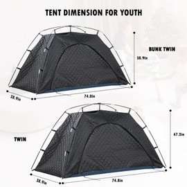ScheltSchure Bed Tent Bed Canopy Bunk Twin Size for Youth, Single Indoor Privacy Tent for Sleeping Light - Reducing and Breathable, with Pockets Inside - A Dreamful Canopy to Use (No Accessories)