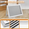 ZXTDBMBB Large Ventilation Grille, Double-Sided Louvered, Aluminum Vent Cover, Silver-Gray