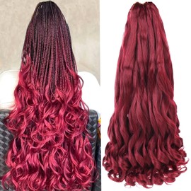 Viovian Bug 6 Packs French Curl Braiding Hair 16inch Curly Braiding Hair Extensions Pre Stretched Bouncy Loose Wavy Braiding Hair Spanish Curly Braiding Hair Extensions for Women(16 inch,Bug)