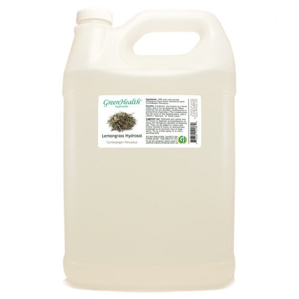 Lemongrass Hydrosol (Floral Water) - 1 Gallon Plastic Jug w/ Cap (NOT Oil)
