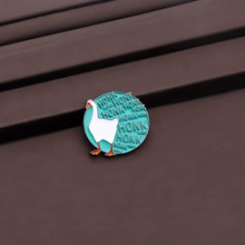 CENWA - Broche de ganso blanco grande para regalo para jugadores de ganso o amantes del ganso, Metal, Aleación.