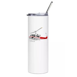 Bell 212 Stainless Steel Water Tumbler with straw - 20oz.