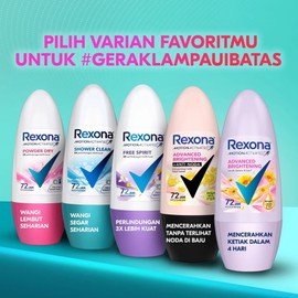 [Import] Rexona Deodorant Roll On 45ml Shower Clean Free Spirit Sport Defense Ice Cool Powder Dry Invisible