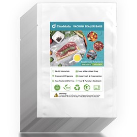 Cloudslucky Chamber Vacuum Sealer Bags,12"x14" 200 Pcs Pre-cut Chamber Machine Pouches,Heavy Duty Chamber Vacuum Bags for Commercial Sealer,Food Storage,Meal Prep,Sous Vide,Meat Cheese Goods, BPA Free