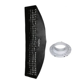 Godox 14"x63" / 35x160cm Strip Beehive Honeycomb Grid Softbox with Bowens Mount Speedring for Studio Flash Strobe Lighting