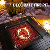 GasSaf Red Fire Glass Beads for Outdoor Fire Pit, Fireplace,