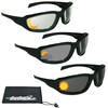 Bikershades Transitional Motorcycle Safety Glasses Photochromic CLEAR to GREY Lens