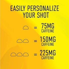 GummiShot Energy Gummies, 2475mg of Plant-Based Caffeine Chews per Bottle, Long Lasting Energy Boosters, Tropical (33ct)