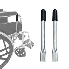 Wheelchair Brake Handle Extenders for 5/8" Tips - Flat Wheel Lock Grips Replacement, Pack of 2 (8.6"L)