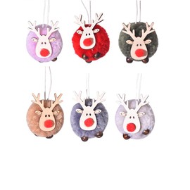Pack of 6 Christmas Tree Pendants, Christmas Tree Decorations for Christmas Tree, Holiday, Party