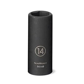 GEARWRENCH 1/4" Drive 6 Point Deep Impact Metric Socket 6mm - 84141