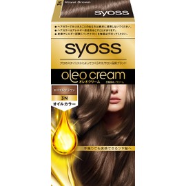 Syoss Oleo Cream, Dye for Gray Hair, Quasi-Drug (Japanese Regulatory Classification), single item, 3N Royal Brown