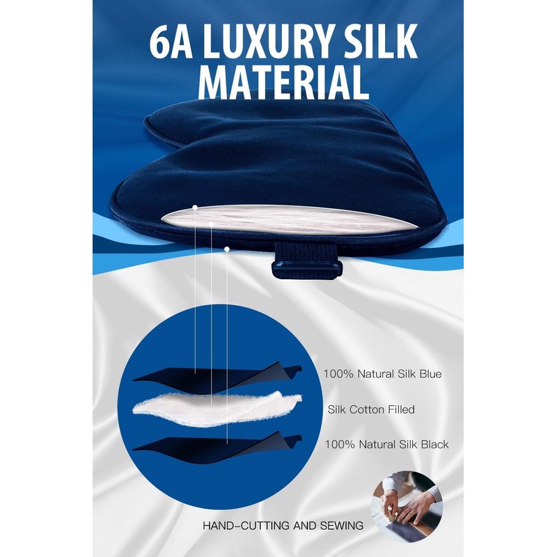 Silk Sleep Mask for Adults & Children, 100% Natural Silk