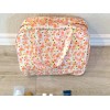 ULTA Beauty Orange Yellow Floral Makeup Cosmetics Large Bag 2