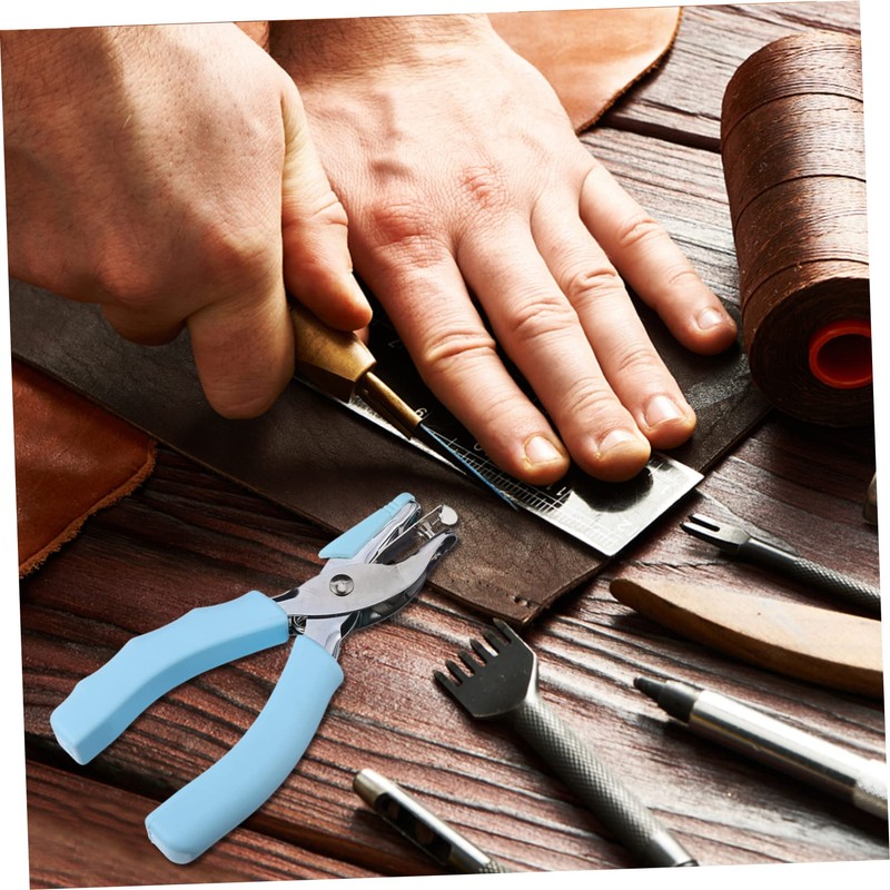 KONTONTY Leather Hole Punch Tool Durable Strap Punching Pliers with